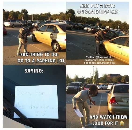 Hilarious April Fools Joke Idea Fake Damage Note On Car Windshield