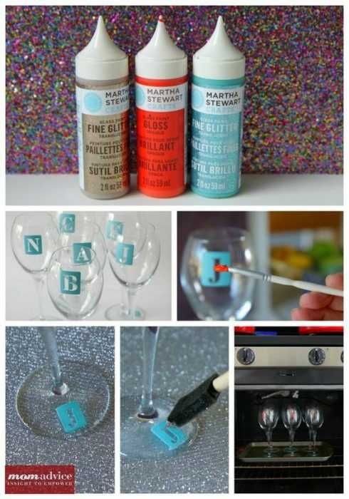 Diy Monogram Wine Glasses
