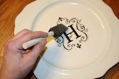 Diy Monogrammed Plates