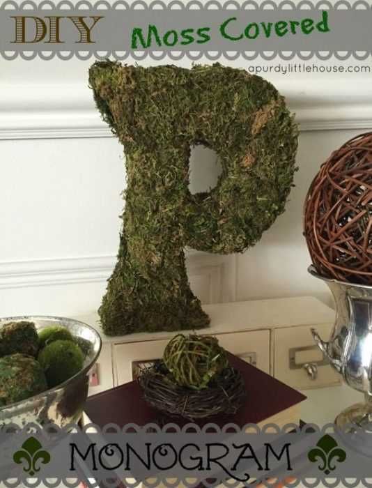 Moss Covered Diy Monogram