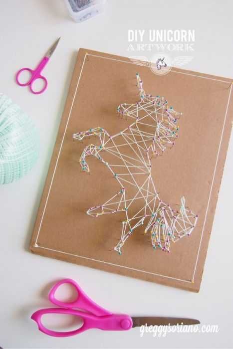 Diy Unicorn String Art