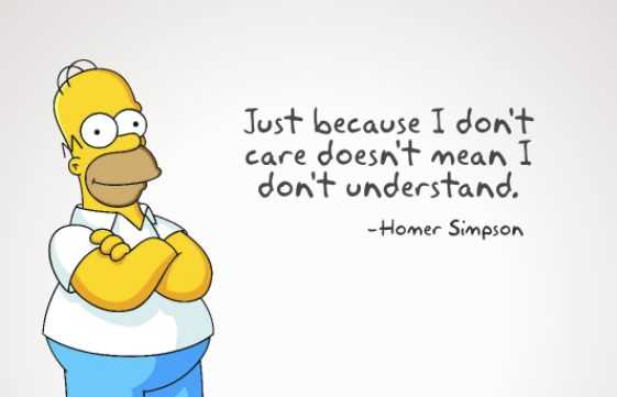 Short Snappy Funny Quote  Don't Care