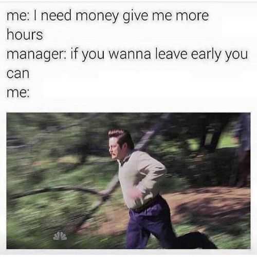 Funny Retail Worker Images Leaving