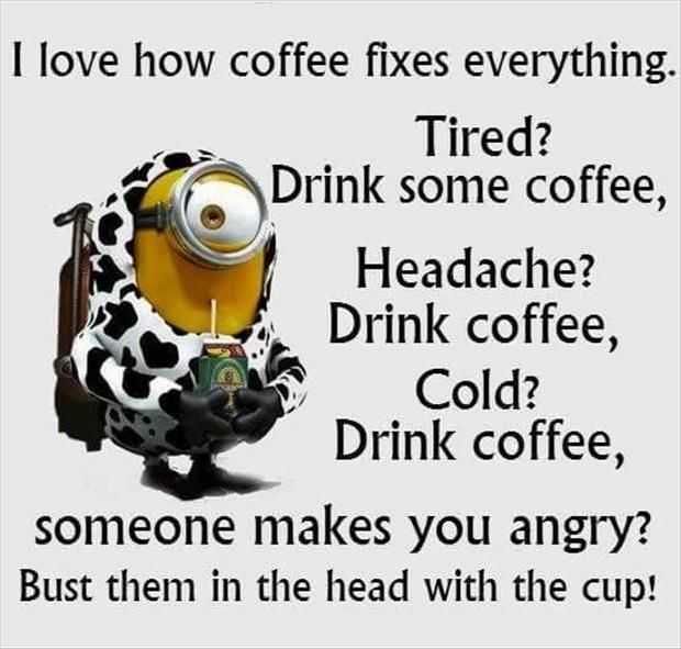 Funny Minion Quotes Coffee