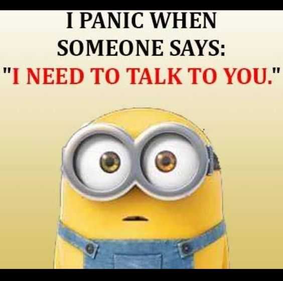Sarcastic Minion Quote Panic