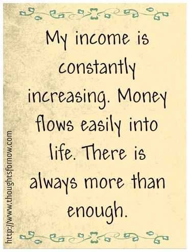 Positive Money Affirmations Income