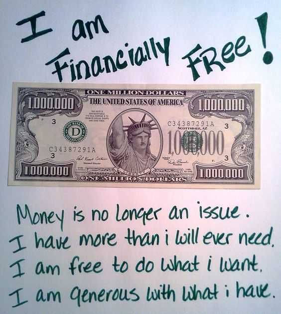 Positive Money Affirmations Financially Free