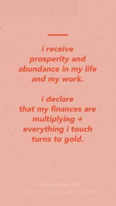 Positive Money Affirmations Prosperity