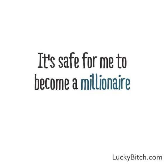 Positive Money Affirmations Safe Millionaire