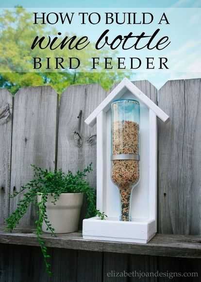 Upcycling Projects Wine Bottle Bird Feeder