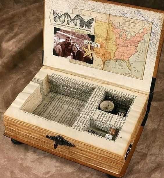 Upcycling Projects Old Books Keepsake Box