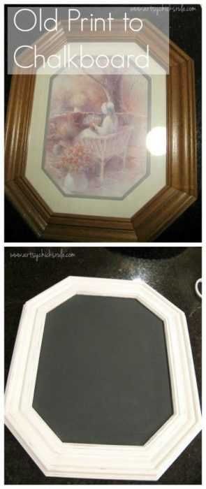 Upcycling Ideas Old Print To Chalkboard