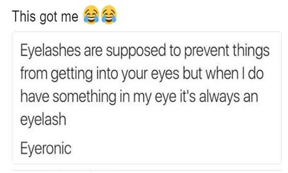 Funny Eyelash Ironic