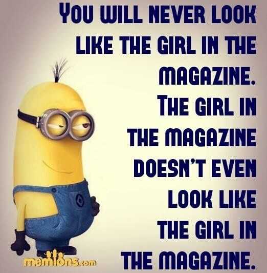 Funny Minion Pictures With Sayings Girl In Magazine