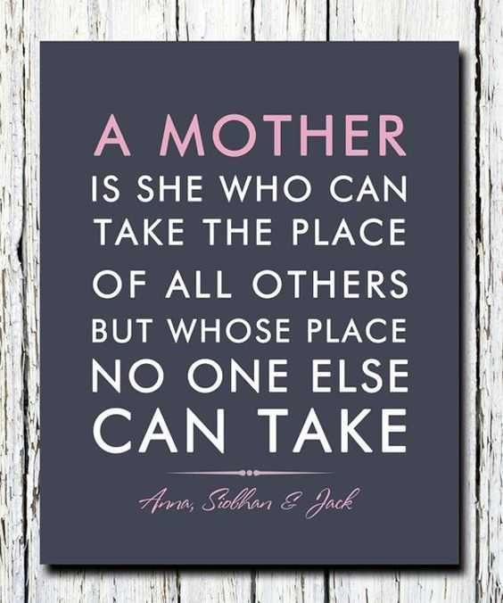 Inspiration Quotes For Mother'S Day Mothers Are Irreplaceable