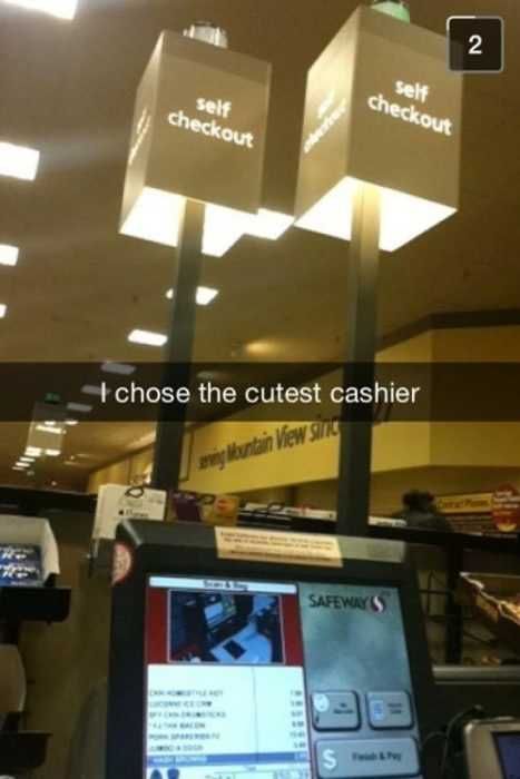 Funny Snapchats Self Checkout