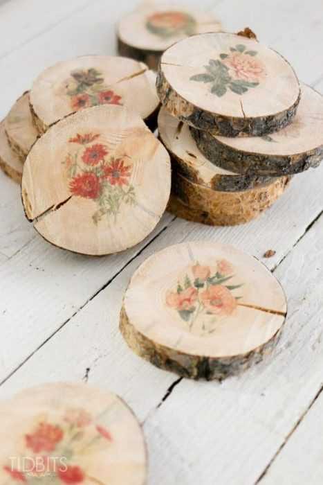 Diy Botanical Wood Slices