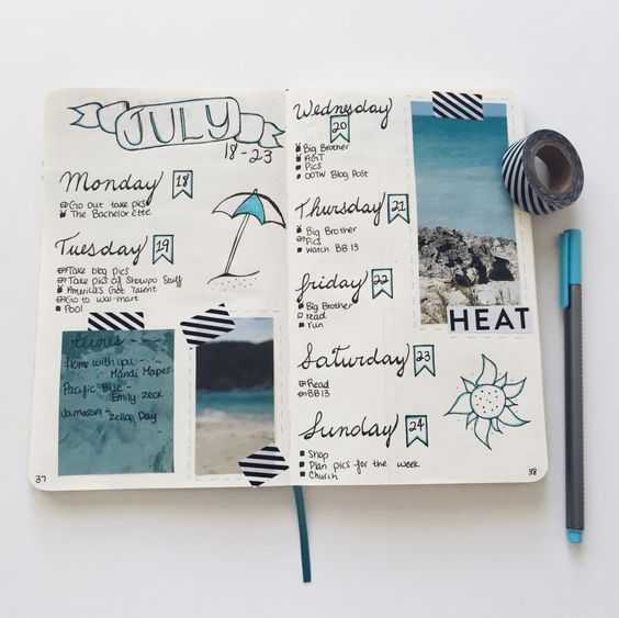 Diy July Pages Doodles
