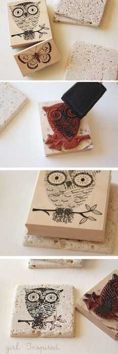 Diy Stamped Coasters