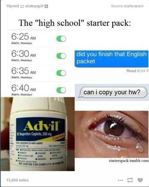 Funny High School Starter