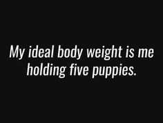 Funny Holding Five Puppies