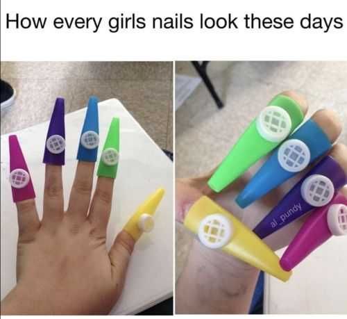 Meme Every Girl Nails
