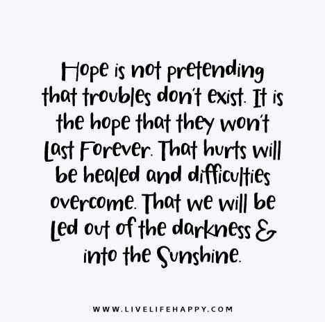 Quote Hope Is Not Pretending
