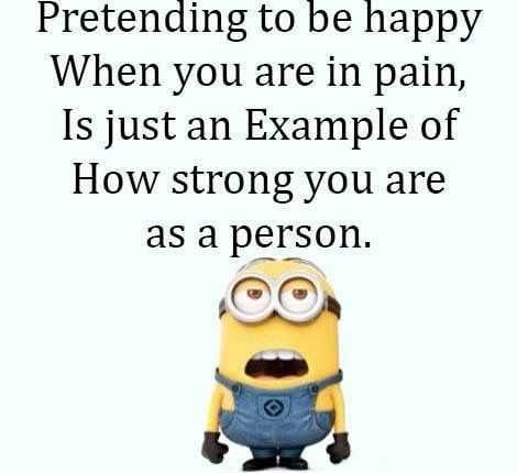 Minion Pretending Happy