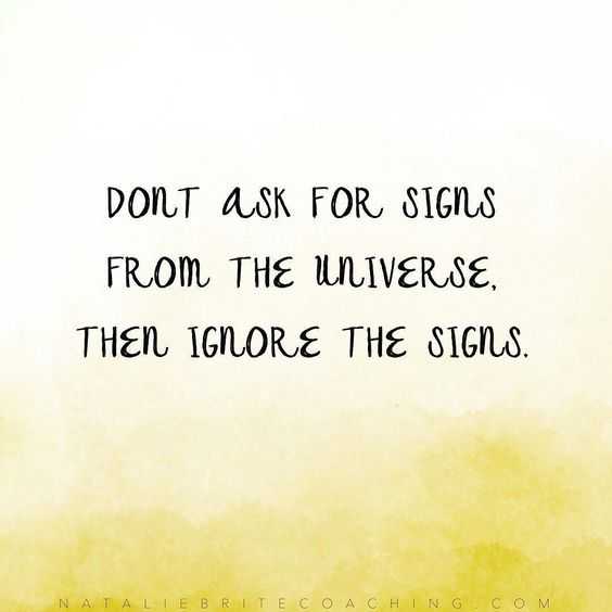 Quote Dont Ignore Signs