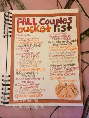Bullet Journal October Activities