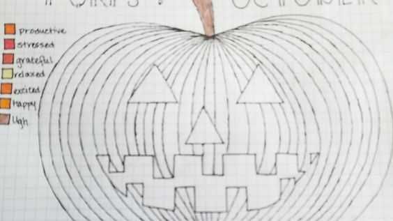 October Bullet Journal Ideas Pumpkin Tracker