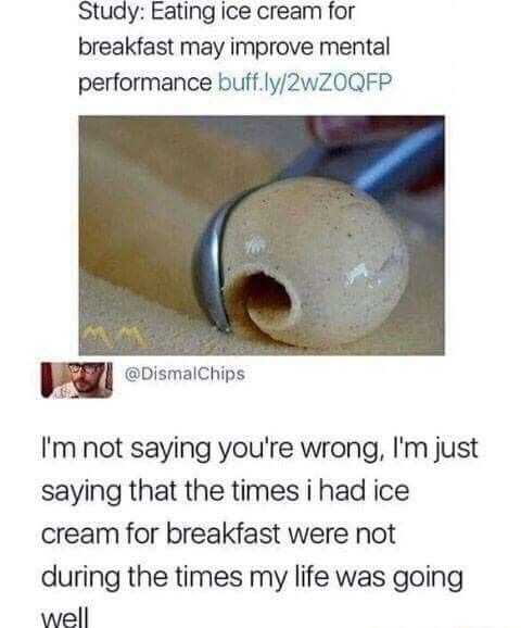 Funny Ice Cream Breakfast