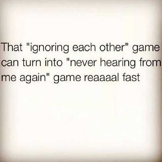 Funny Ignoring Each Other