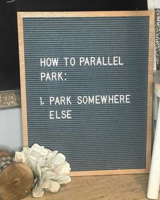 Letter Board Messages Parking Instructions