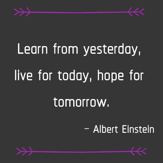 Quote Learn From Yesterday