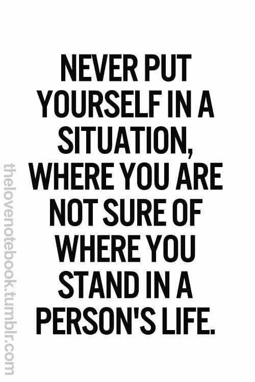 Quote Never Put Yourself