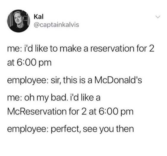 Funny Mcreservation