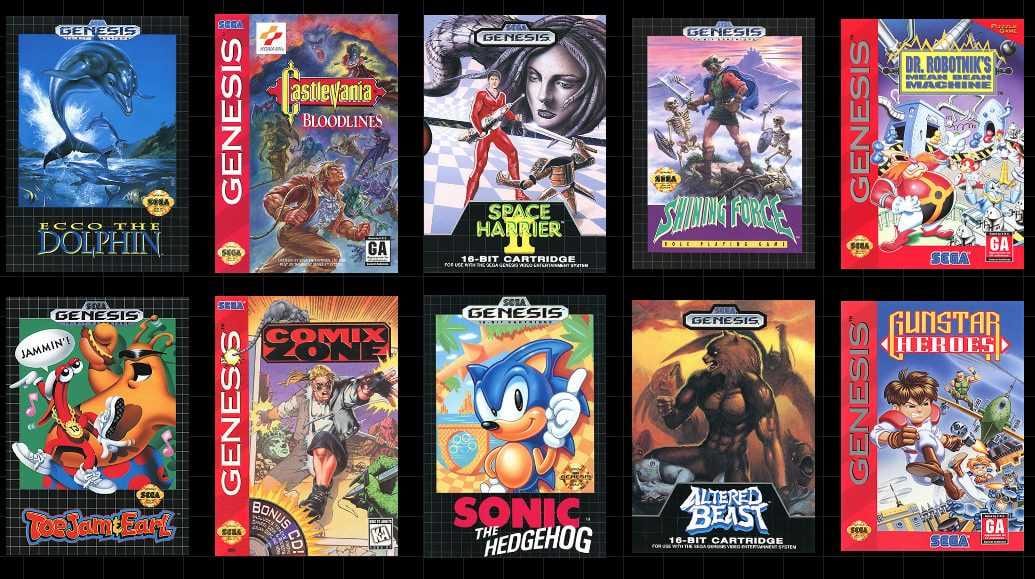 Sega Genesis Mini Title Wave 1