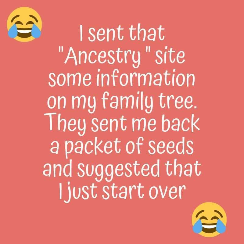 I Sent That Ancestry Site Some Information On My Family Tree. They Sent Me Back A Packet Of Seeds And Suggested That I Just Start Over Funny 51 Insightful 6 Wtf 6 Gtfo 15