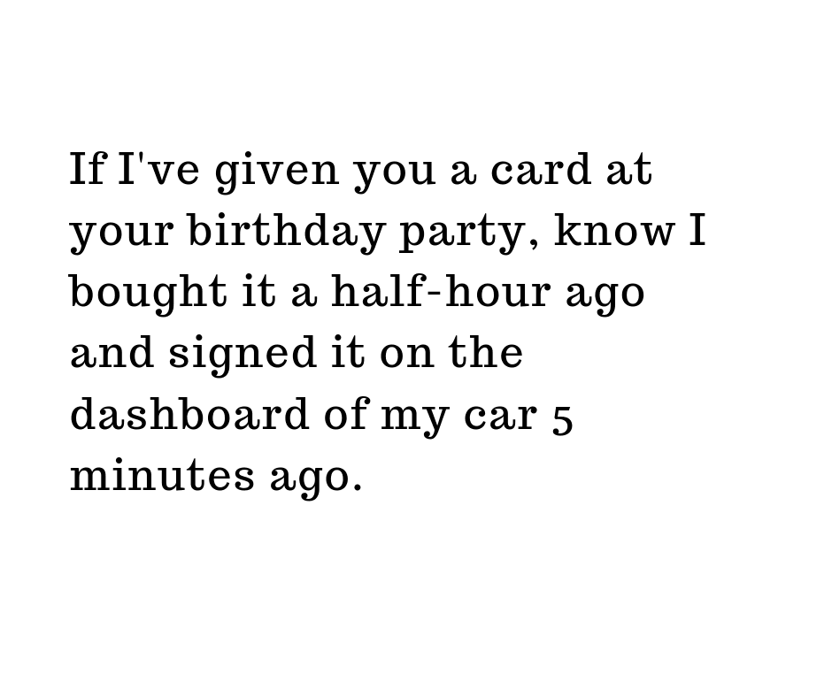 Funny Bought Card
