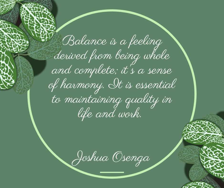 Quote Balance Feeling