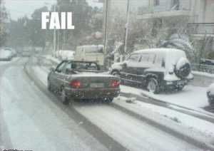 Need Some Fresh Air Convertible Car Driving In Winter