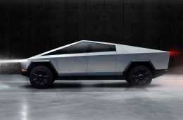 Sideview Of Tesla Cybertruck