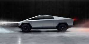 Tesla-Cybertruck-Side Sideview Of Tesla Cybertruck