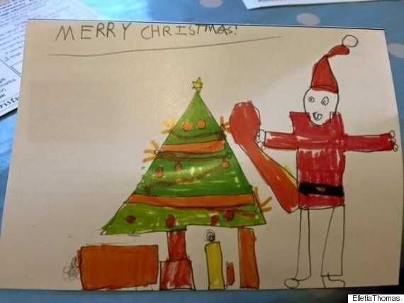 Funny-Christmas-Santa-Drawing Funny Christmas Santa Drawing