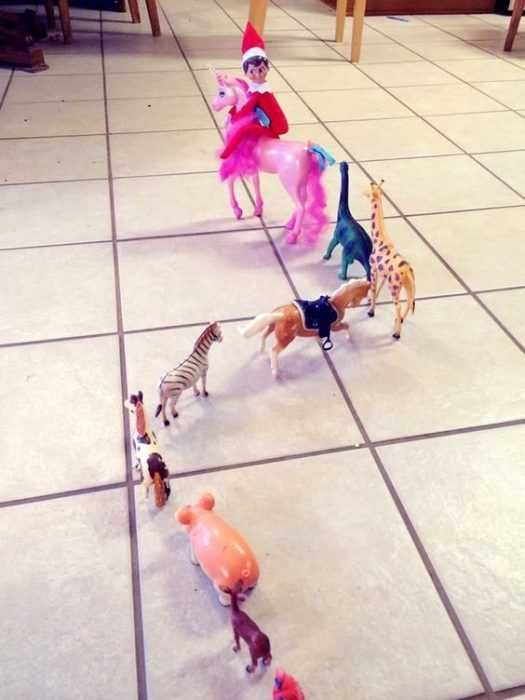 Funny-Elf-Unicorn Clever Elf On The Shelf Ideas Elf Noah
