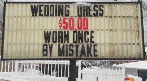 Sign-Wedding-Dress Sign Wedding Dress