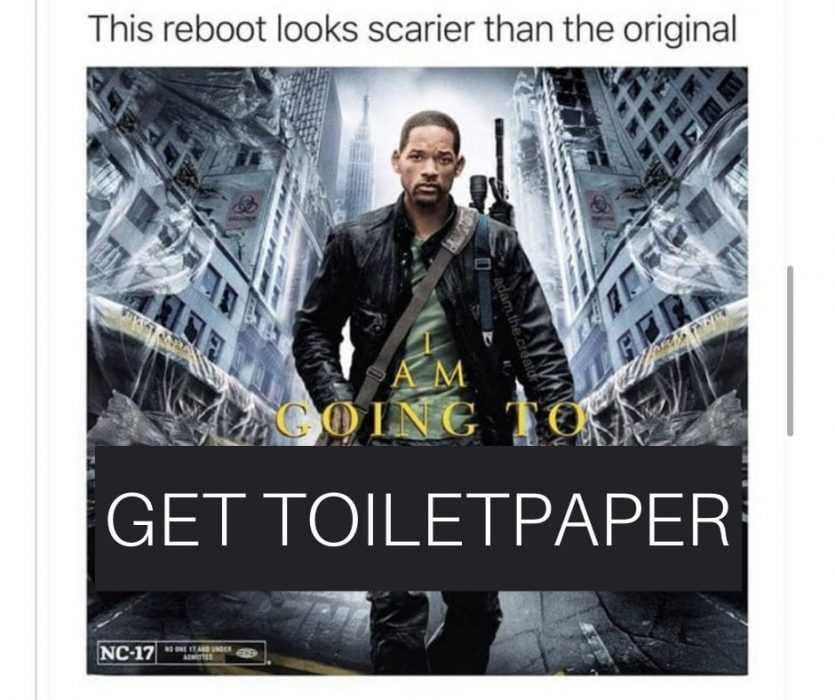 Funny Coronavirus Picture Meme Featuring Will Smith Carrying An Assault Rifle To Go Get Toilet Paper