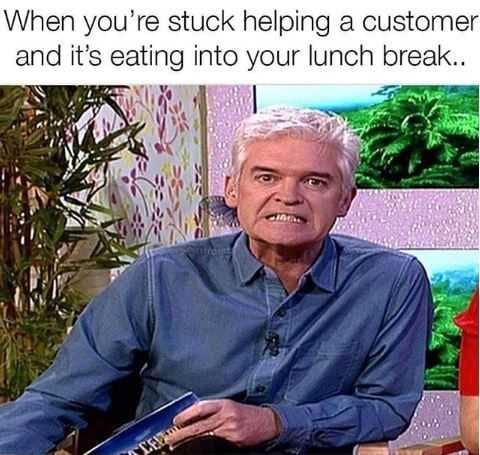Funny Eating Lunch Break