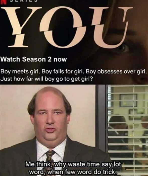 You-Why-Words Joe Goldberg Memes You Season Summary In 4 Sentences Meme